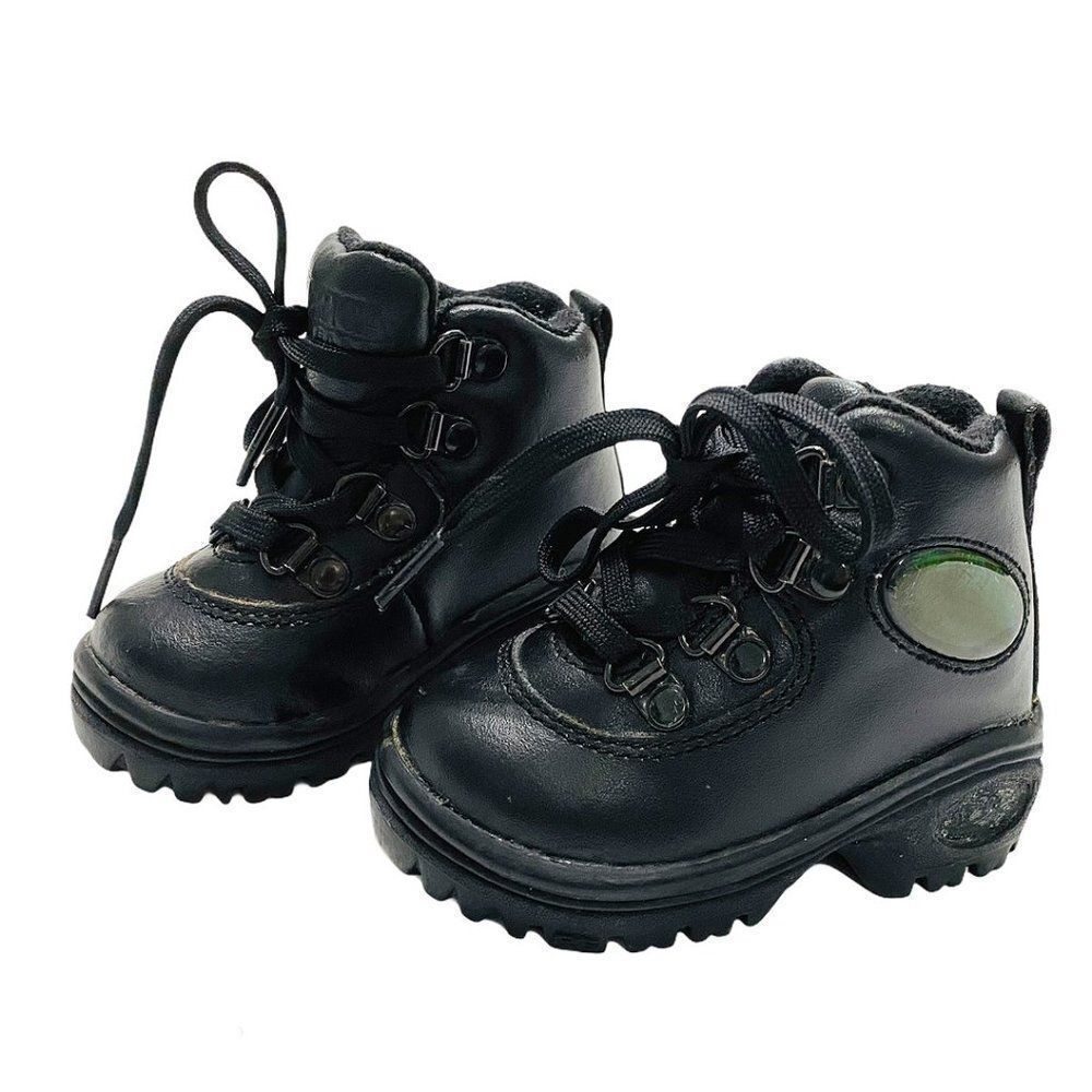 Vintage 90s Perry Ellis AMERICA K-2 Black Leather Hiking Boots